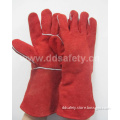 Red Cow Split Leather Welding Gloves (DLW622)